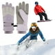 thumbnail image 3 of Guantes Esquí Invierno Unisex Snowboard Cuero PU Antideslizante Pantalla Táctil Impermeable M ( ) Púrpura Blanco, 3 of 9