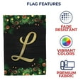 thumbnail image 5 of America Forever Christmas Monogram House Flag Letter L 28 x 40 inches Double Sided, Shiled , Pinecones Xmas Seasonal Outdoor Decor, Holiday Outside Yard Decorations, 5 of 5