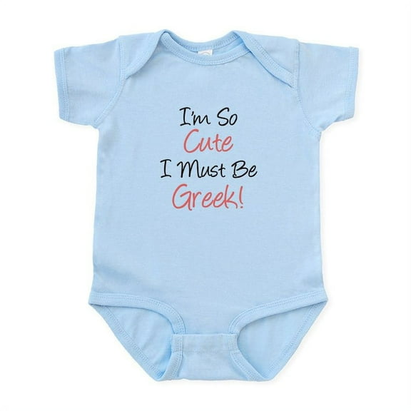 CafePress - Must Be Greek Infant Bodysuit - Baby Light Bodysuit, Size Newborn - 24 Months
