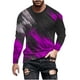 thumbnail image 2 of Blusas y camisas de manga larga con cuello redondo para hombre, blusa informal de manga larga con cuello redondo y estampado., 2 of 3