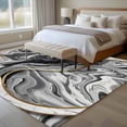 thumbnail image 4 of Grey Marble Large Area Rugs 5x8 ft Gradient Marble Modern Abstract Washable Rug Non Slip Indoor Carpet Absorbent Floor Mat for Living Room Bedroom Dining Room, 4 of 9