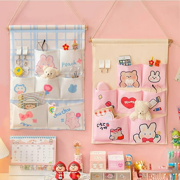 YOITEA Kawaii Stuff for Room Decor Esthétique Kawaii Accessoires Pink Decor  Cute Stuff Décoration murale Organisateur Kawaii (A-2) 