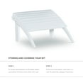 thumbnail image 6 of Linon Adirondack Outdoor Solid Sturdy Acacia Wood Ottoman in White Stain, 6 of 13