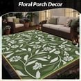 thumbnail image 5 of SIXHOME Outdoor Rug with LED Strip Lights 8'x10' Waterproof Patio Rug Reversible Indoor Outdoor Rug Lightweight Plastic Straw Rug for RV Camping Deck Balcony Boho Porch Decor Green, 5 of 8