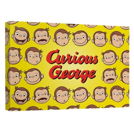Curious George Wall Decor - Curious George Heads Canvas Wall Art With Back Board White