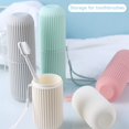 thumbnail image 3 of Estuche para cepillos de dientes de 4 piezas, gris, rosa, blanco, verde, caja para cepillos de dientes portátil, estuche para cepillos de dientes de viaje para acampar al aire libre y almacenamiento en el hogar y la escuela JM, 3 of 5