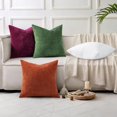 thumbnail image 4 of Christmas Couch Throw Pillow Covers 16x16 Set of 2, Decorative Soft Neutral Dyed Square Pillow Covers for Sofa Bed Living Room, Rhododendron, 4 of 7