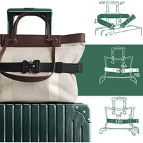 Trianu Travel Belt for Luggage - Stylish & Adjustable Add a Bag Luggage Strap for Carry on Bag - Airport Travel Accessories for Men & Women, Black