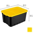 thumbnail image 4 of Sterilite 19 Gallon Stacker Tote Plastic, Yellow Lily, Set of 6, 4 of 14