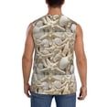 thumbnail image 4 of Uemuo Starfish and Sea Shells Pattern Men's Sleeveless T-Shirt,Muscle Athletic Tank Top, Moisture-wicking Quick-dry Breathable Classic Tee Top for Gym Run Outdoor Sports-Medium, 4 of 8