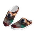 thumbnail image 2 of Fotbe Colorful Leaf Chihuahua Pattern Women's Fuzzy Curly Fur Memory Foam Loafer Slippers Indoor Outdoor Slippers Winter Home Shoes-39/40, 2 of 7