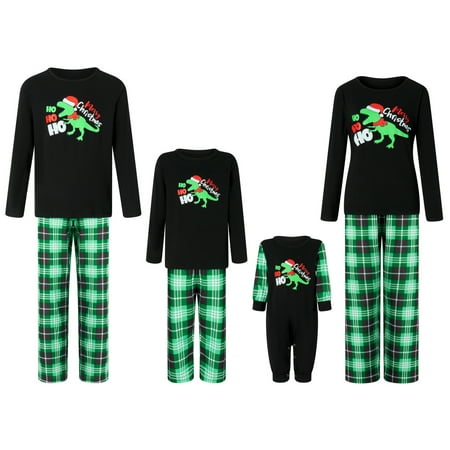 

Family Christmas Pajamas Matching Sets Xmas PJs Mathching Set Holiday Family Long Sleeves Sleepwear Sets