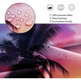 thumbnail image 4 of Beach Sunset Shower Curtain Ocean Sunrise Tropical Palm Tree Hawaiian Coastal Scenery Sea Waves Summer Bathroom Home Decor Set Waterproof Polyester 72WX72H Inch 12 Pack Plastic Hooks WW-IHTB, 4 of 6
