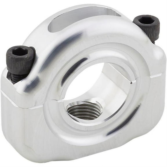 Speedway Motors Universal Billet Aluminum Accessory Clamp, 1.25" Tube Size, For Mounting Tanks & Hood Pins, Drilled & Tapped 1/2"-20 Center, 10-32 Outsides, 1.25" Center Spacing
