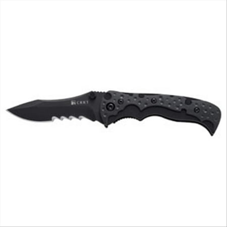 - Columbia River Knife & Tool 1093K Mini My Tighe EDC Folding Knife with Veff Serrations, Black Titanium Finish