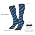 thumbnail image 5 of Picia Women Crew Soft Moisture-wicking Socks Pixel Grid Pattern Design Cotton Socks, One Size fit All, 5 of 9