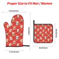 thumbnail image 2 of Haiem Japanese Maneki Cats Print Extra Long Oven Mitts and Pot Holders 4pc Sets: Heat Resistant Silicone Oven Mittens with Mini Oven Gloves and Hot Pads Potholders, 2 of 6