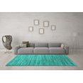 thumbnail image 3 of Ahgly Company Machine Washable Indoor Rectangle Abstract Turquoise Blue Contemporary Area Rugs, 8' x 12', 3 of 4