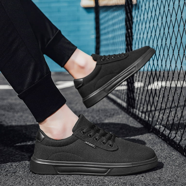 LUOGENLI Male Mens Sneakers Size 14W Men Casual Shoes Fashionable and Simple Solid Color New Pattern Flat Bottomed Comfortable Lace Up Canvas Sneakers Men Sneakers Size 9 Wide 41 Walmart