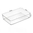 thumbnail image 1 of Transparent PET Plastic Drawer Organizer with Partitions | 5-Size Modular Storage Box for Kitchen Cutlery, Office Supplies & Cosmetics | Non-Slip Base Pad Included, 1 of 1