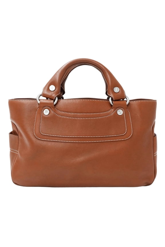 Pre-Owned Celine CELINE handbag for women, brand name, leather, Boogie Bag, brown.