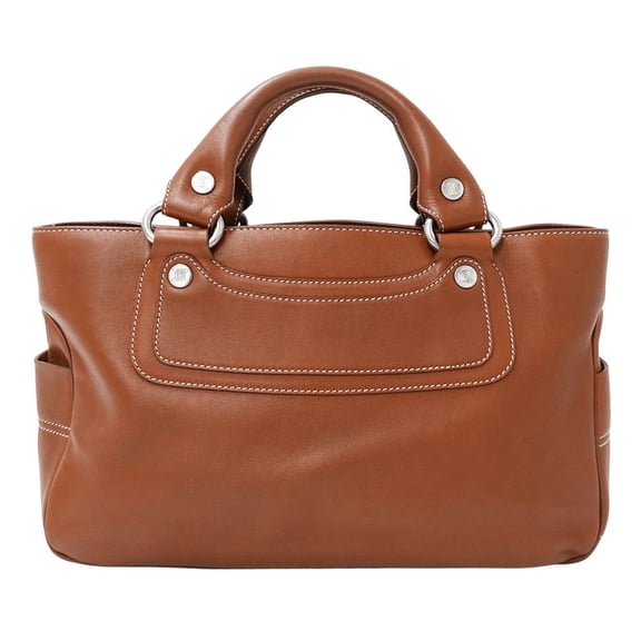 Pre-Owned Celine CELINE handbag for women, brand name, leather, Boogie Bag, brown.