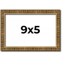 9x5 Frame Gold Solid Wood Picture Frame - Complete Modern Photo Frame Includes UV Acrylic