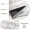 thumbnail image 6 of Music Notes,Runner Rug 2.7x5 FT,Non Slip Entryway Carpet,Modern Abstract Minimalistic Geometric Stripes Washable Soft Floor Carpet Entrance Mat Non-Shedding Throw Rug for Hallway Laundry Room Bedside, 6 of 9