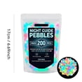thumbnail image 2 of Glow in the Dark Pebbles Blue Luminous Garden Stones Solar Powered Glowing Rocks for Outdoor Walkways Patio Yard Plant Pots Aquarium Fish Tank Decor 200-Piece, 2 of 6