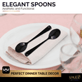 thumbnail image 3 of Black Plastic Spoons Disposable 50 Pack, Heavy Duty Plastic Silverware, Plastic Cutlery Ideal for Hot and Cold Food, Plastic Utensils for Home Office School Party Picnics Weddings - SparkSettings, 3 of 6