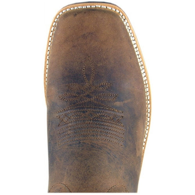Smoky Mountain Men's Boonville Brown Leather Square Toe Cowboy