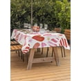 thumbnail image 2 of Outdoor Tablecloth with Umbrella Hole and Zipper, Valentine's Day Rectangle Table Cloth 60x120 Inch Waterproof Tablecloth, Colorful Heart Love Modern Minimalist Picnic Table Cover for Patio Camping, 2 of 7