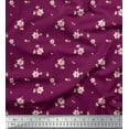 thumbnail image 1 of Soimoi Poly Georgette Fabric Leaves & Magnolia Floral Print Fabric by The Yard 42 Inch Wide, 1 of 5