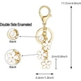 thumbnail image 2 of Initial Keychain White/Pink Flower Charms for Key Cute Letter Keyring for Handbag Backpack, 2 of 10
