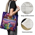 thumbnail image 3 of Inside Out Bolso de tela con estampado de lienzo para mujer, bolsa de compras reutilizable y estética, con cremallera interior, regalo para mujer,40*40cm., 3 of 6