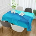 thumbnail image 5 of Coolnut Blue Watercolor Brush Stroke Tablecloth 60" x 120" Rectangle Table Cloth Cover Tabletop Fabric for Indoor Dining Room Outdoor Party Picnic Camping Restaurant House Decor, 5 of 7