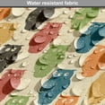 thumbnail image 5 of Owls Dog Crate Cover, Retro Styled Colorful Animal Silhouettes with Grunge Display Halloween Inspirations, Easy to Use Pet Kennel Cover for Medium Large Dogs, 35" x 23" x 27", Multicolor, by Ambesonne, 5 of 6
