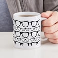 thumbnail image 4 of CafePress - Cute Retro Eyeglass Hipster Mug - 11 oz Ceramic Mug - Novelty Coffee Tea Cup, 4 of 4