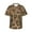 Petoskey Stone, variant on Galaxy Men'S 3d Print Casual Button Down Shirts, Novelty Hawaiian Short Sleeves L