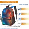 thumbnail image 3 of Colorful Starry Sky and Universe 17" School Backpacks for Teens,Waterproof Oxford Fabric,S-Shape Padded Straps for School,Travel,Hiking,Camping, 3 of 6