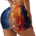 thumbnail image 1 of Balery Galactic Dog Swirls Art Pantalones cortos de entrenamiento estampados para mujer, sin costuras, ajustados, para gimnasio, yoga, correr, deportes, ejercicio activo, fitness.-Medium, 1 of 8