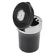 thumbnail image 2 of Cenicero de coche con reloj y LED, mini cubo de basura de acero inoxidable para cigarrillos, color negro y plateado., 2 of 14