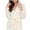 White, variant on ZHOUCHANKIDS Womens Twist Robes, Hooded Soft Warm Bath Robe for Womens Fuzzy Bathrobe for Gifts White S