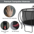 thumbnail image 3 of Jump Into Fun Trampoline, 15FT 1500LBS Trampoline for 7-8 Kids, Pumpkin Trampolines with Enclosure, LED Light, Basketball Hoop,Outdoor Galvanized Anti-Rust Coating Recreational Trampoline for Gifts, 3 of 7