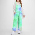 thumbnail image 2 of Fall-Winter Sleeveless Jumpsuit for Girls 5-14 Years Old with Built-In Vest and Fleece Pockets, Printed Pattern, 2 of 8