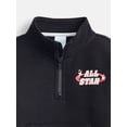 thumbnail image 2 of Wonder Nation Toddler Boys Graphic Half Zip Sweatshirt with Long Sleeves, Sizes 12M-5T, 2 of 3