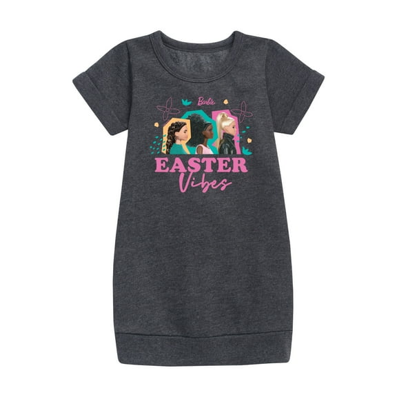 Barbie - Easter Vibes - Power Pose - Toddler And Youth Girls Fleece Dress