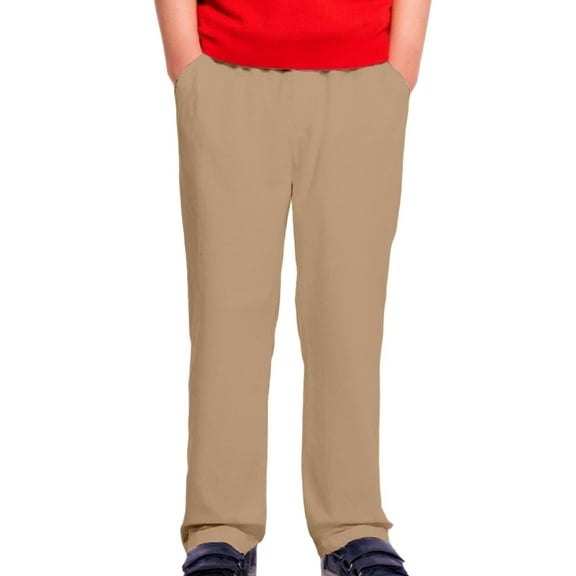 EnJoCho Boys Girls Campus Childrens Suit Pants Straight Full Elastic Waist Student School Pants Formal Dress Comfortable Trousers Kids Classic Regular Fit 𝖮ffice Churc𝗁