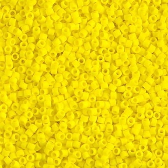 Miyuki Delica Seed Beads DB0751/DB751 11/0 Opaque Yellow Matte 7.2 Grams