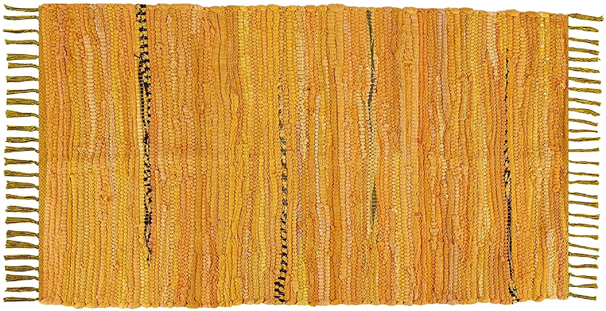 Hand Braided Cotton Rag Rug 24''x36'' 2x3' Multicolor Chindi Rug